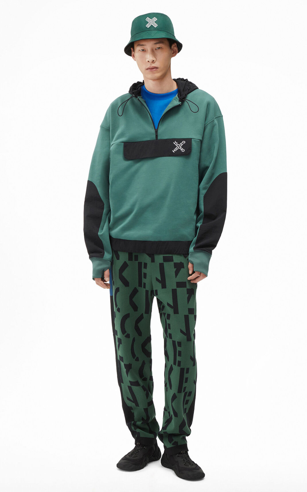 Sudadera Kenzo Sport oversize Hombre Verde Oscuro BOL243687